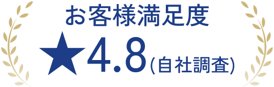 お客様満足度4.8